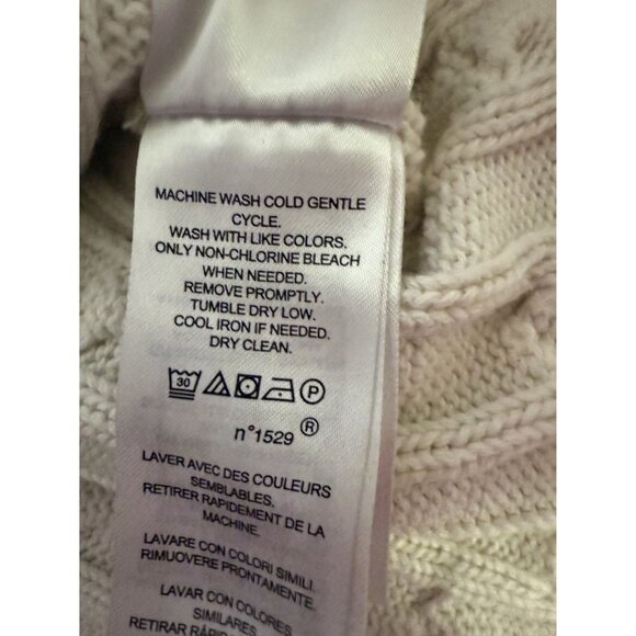 Lauren Ralph Lauren Cable Knit Tank Top Blue Label Womens XL Ivory - Picture 7 of 7